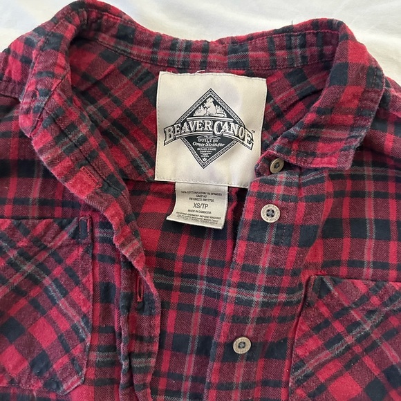 💗5 for $15💗 Beaver Canoe Plaid Shirt - Size XS - Picture 6 of 7